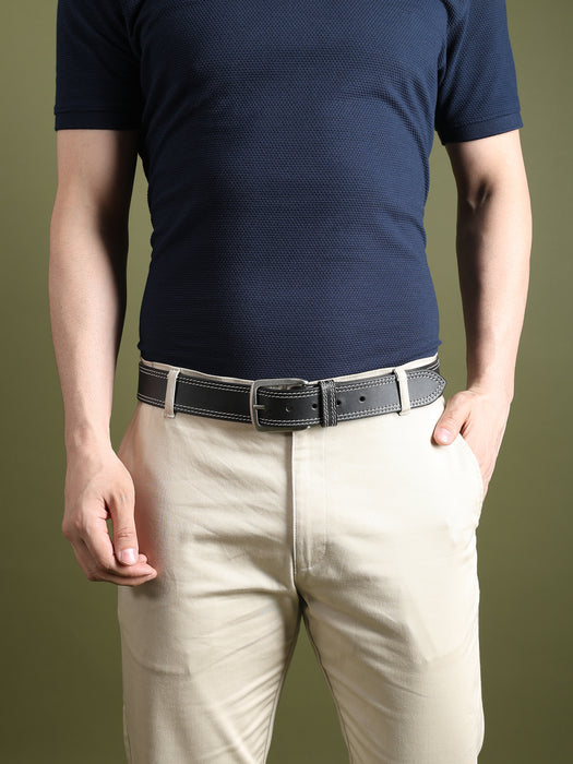 Midnight Ranger Black Leather Belt