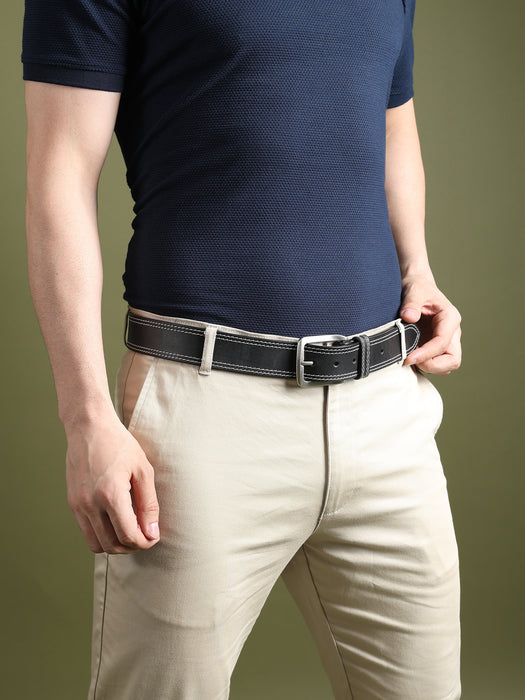 Midnight Ranger Black Leather Belt