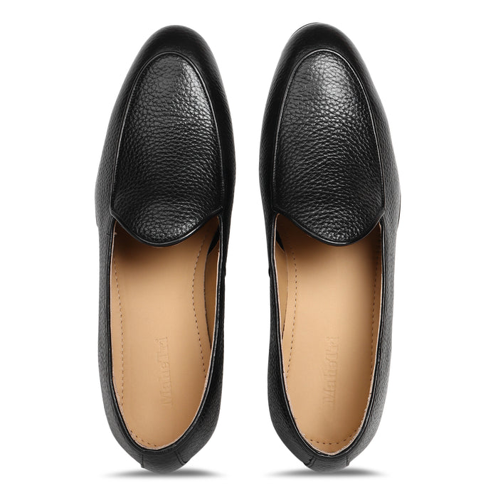 Belgian Leather Loafer Black