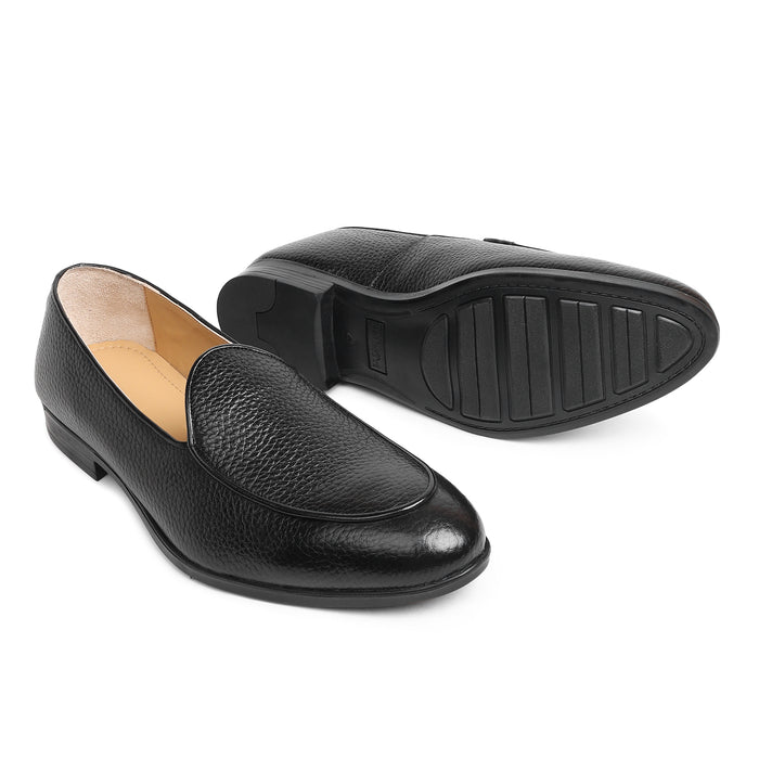 Belgian Leather Loafer Black