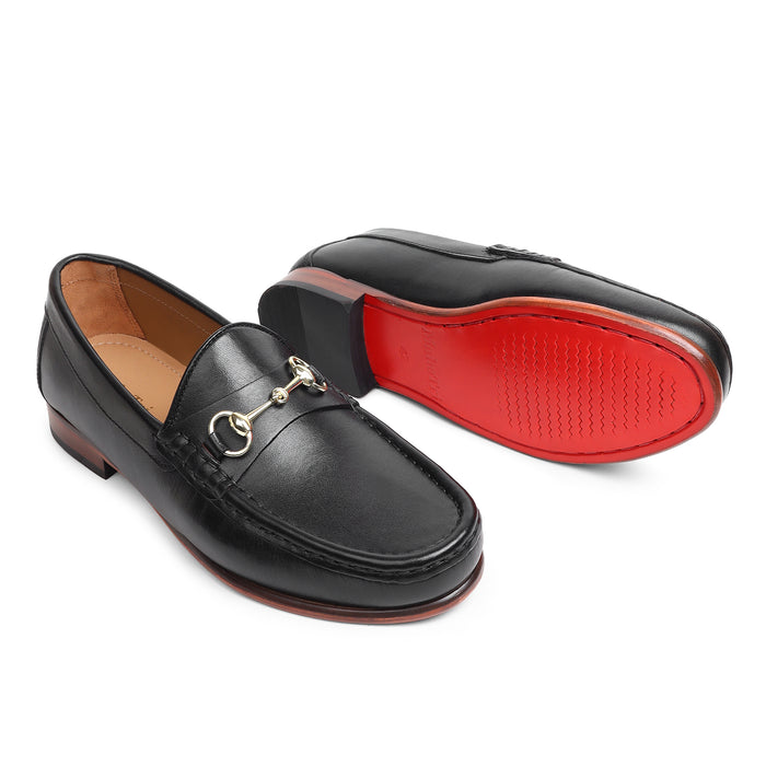Leather Moccasins with Buckle
