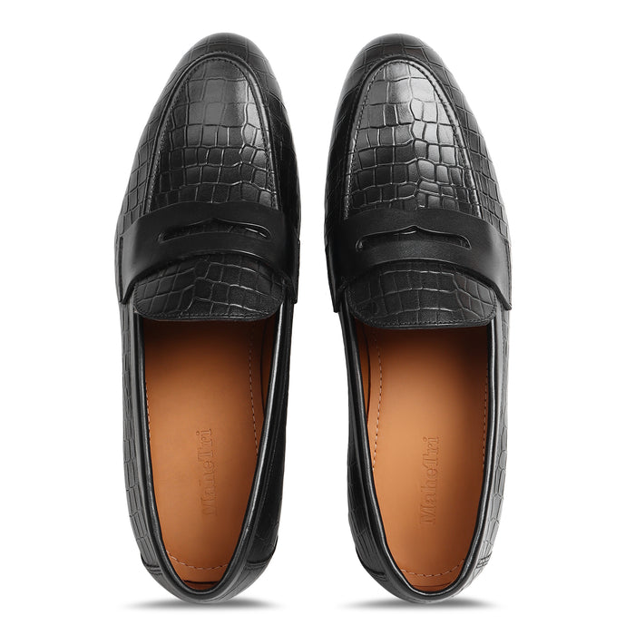 Penny Loafer with Full Croco Print