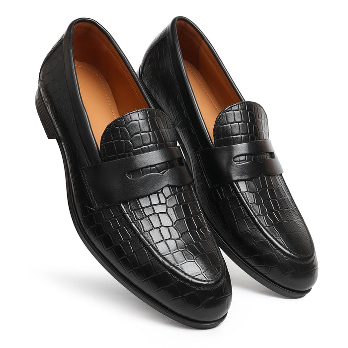 Penny Loafer with Full Croco Print