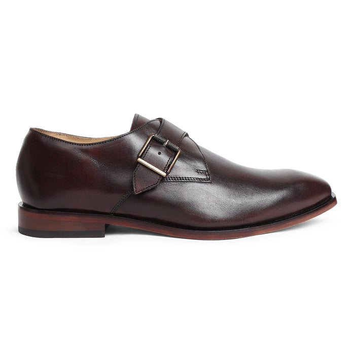 Brown Monk Leather Shoes