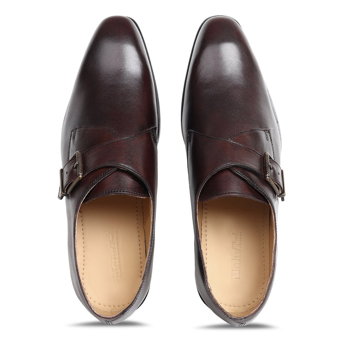 Brown Monk Leather Shoes