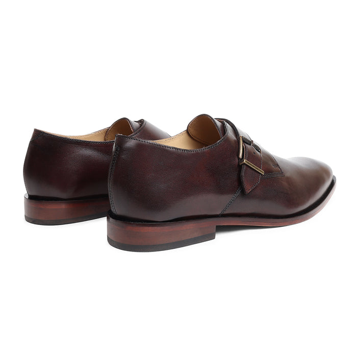 Brown Monk Leather Shoes