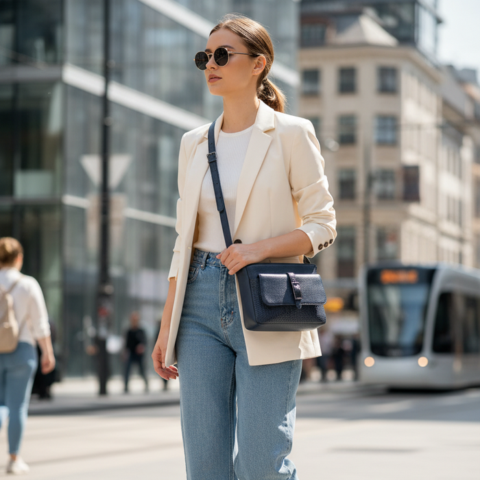 Metro Leather Crossbody Bag