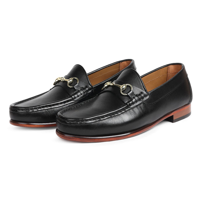 Leather Moccasins with Buckle