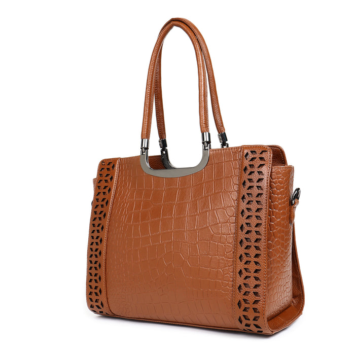 Sunflower Brown Leather Tote