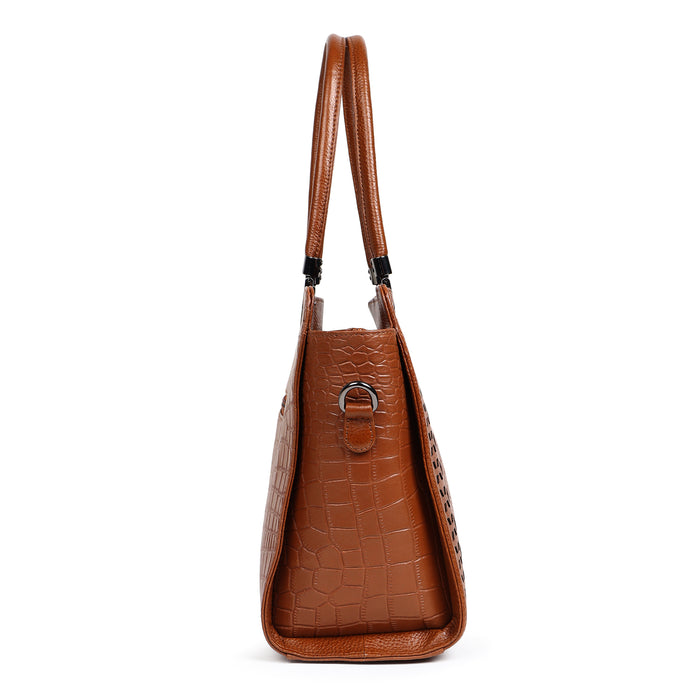 Sunflower Brown Leather Tote