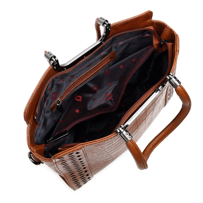 Sunflower Brown Leather Tote