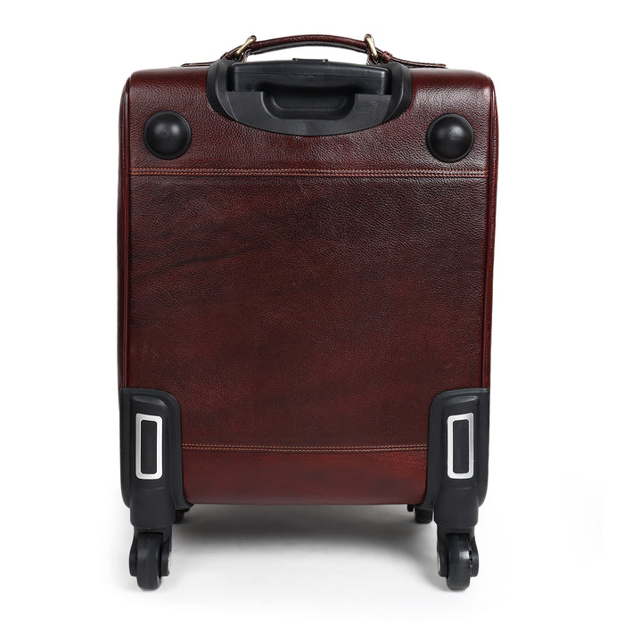 Horizon Leather Trolley Suitcase, Brown
