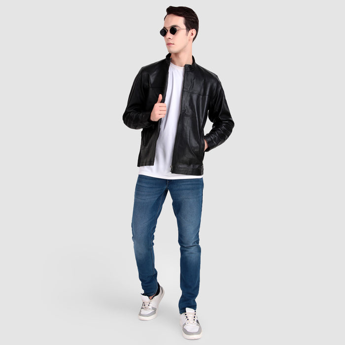 Midnight Rider Black Leather Jacket