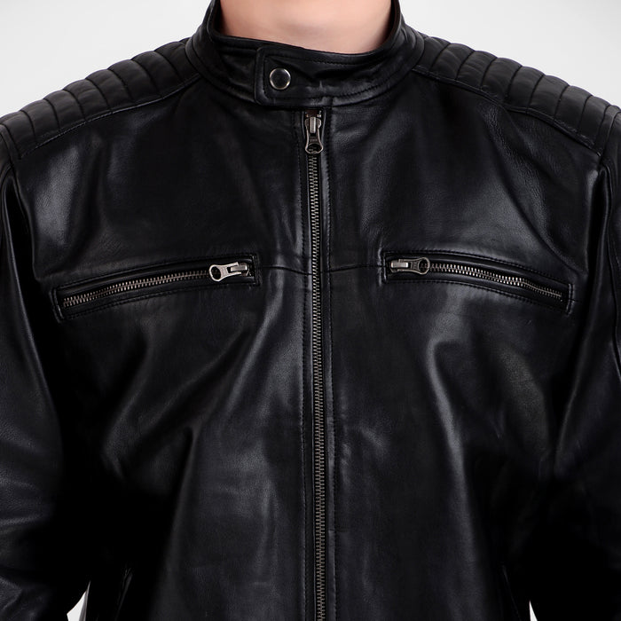 Heritage Classic Black Leather Jacket
