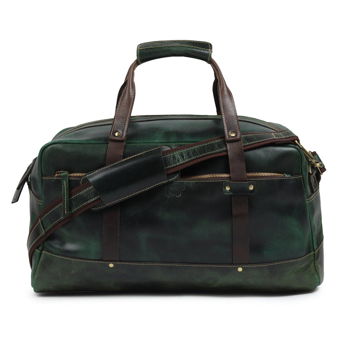 Espresso Elegance Carry on Duffle, Green