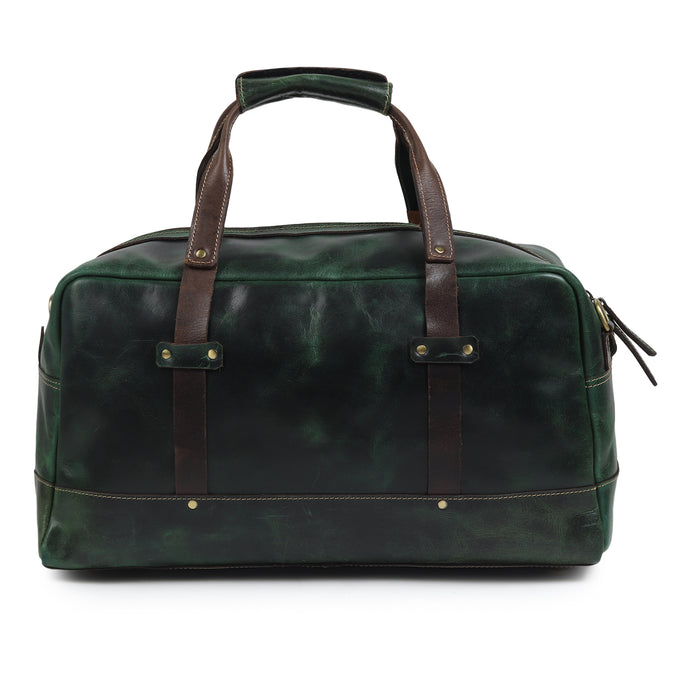 Espresso Elegance Carry on Duffle, Green