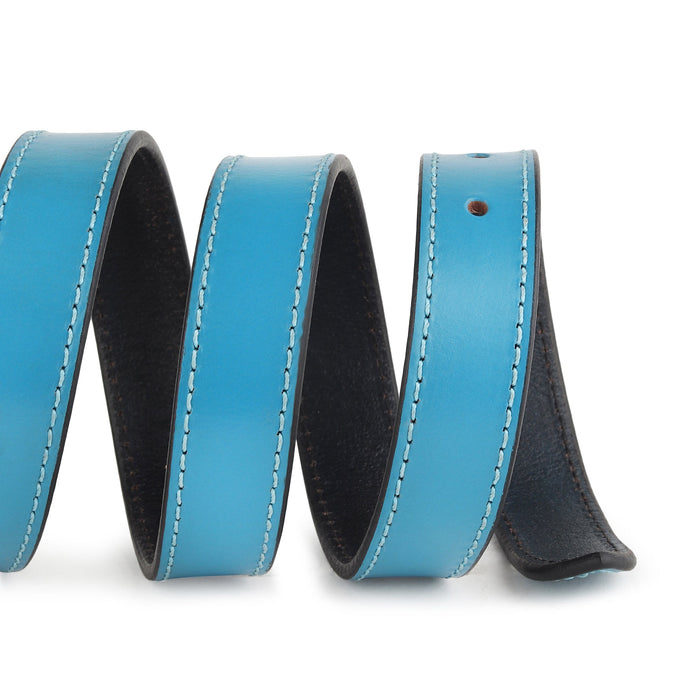 Women's Slim Leather Belt-Blue