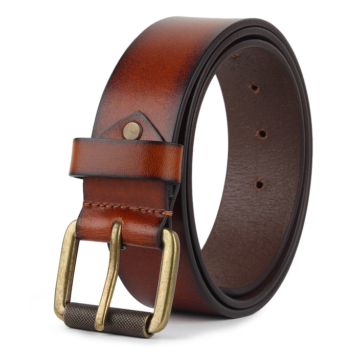 Classic Mocha Brown Leather Belt