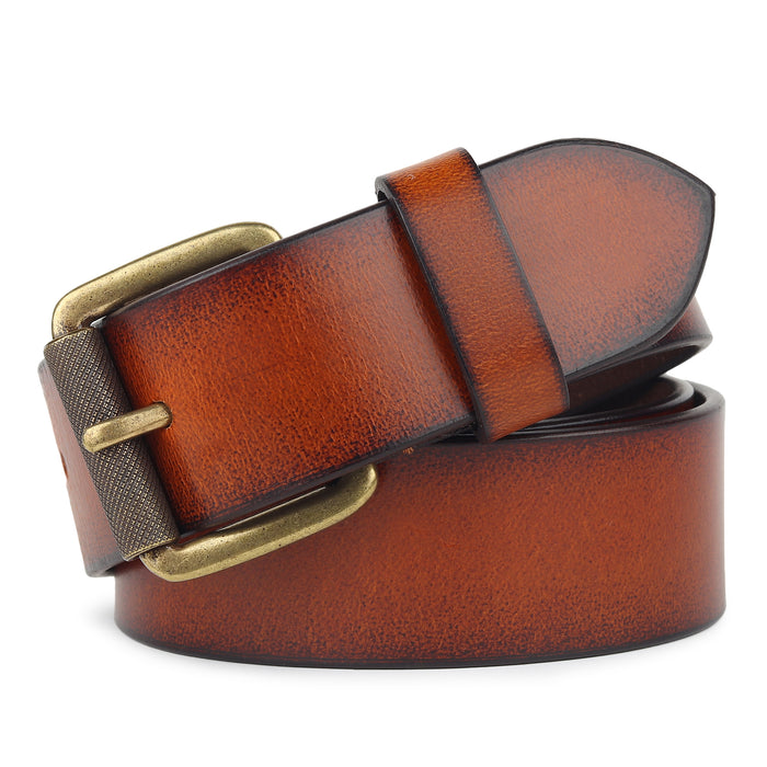 Classic Mocha Brown Leather Belt