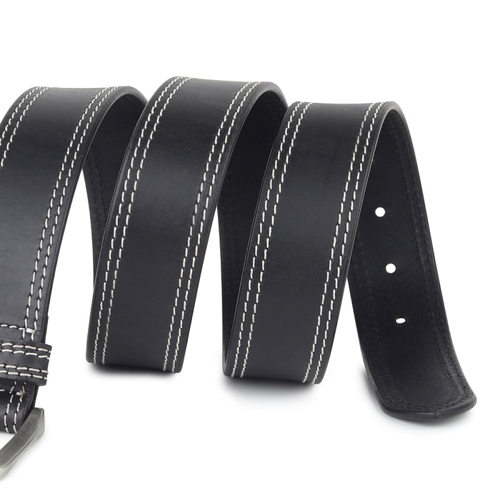 Midnight Ranger Black Leather Belt