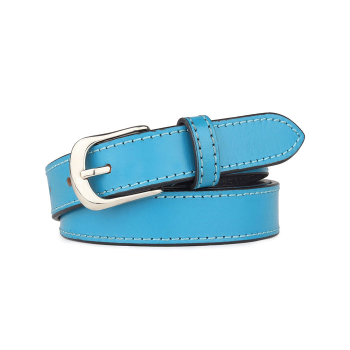Women's Slim Leather Belt-Blue