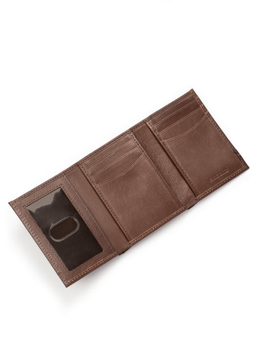 SleekCut Tri-Fold Wallet - Brown