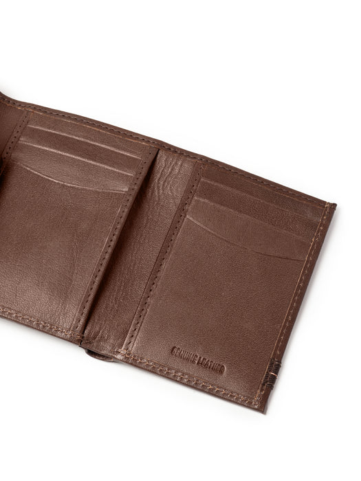 SleekCut Tri-Fold Wallet - Brown