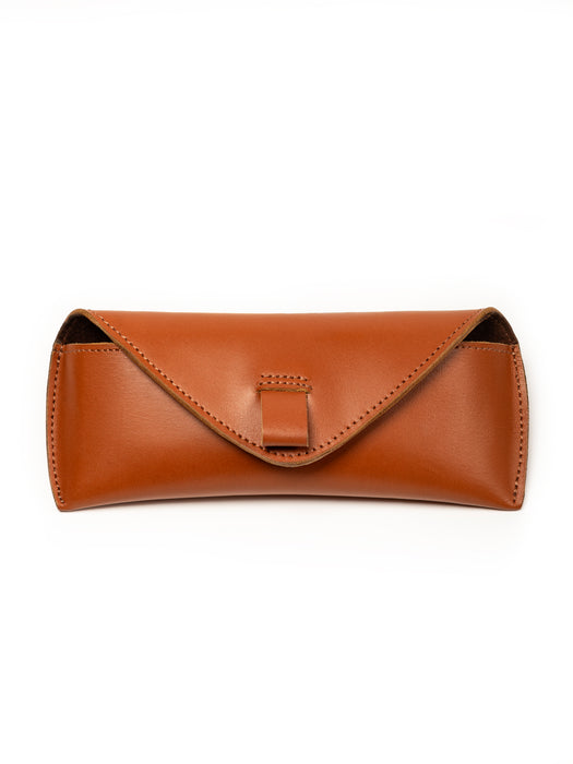 Tan Leather Sunglasses Case