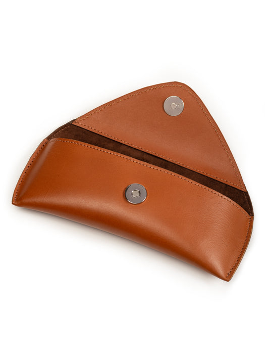 Tan Leather Sunglasses Case