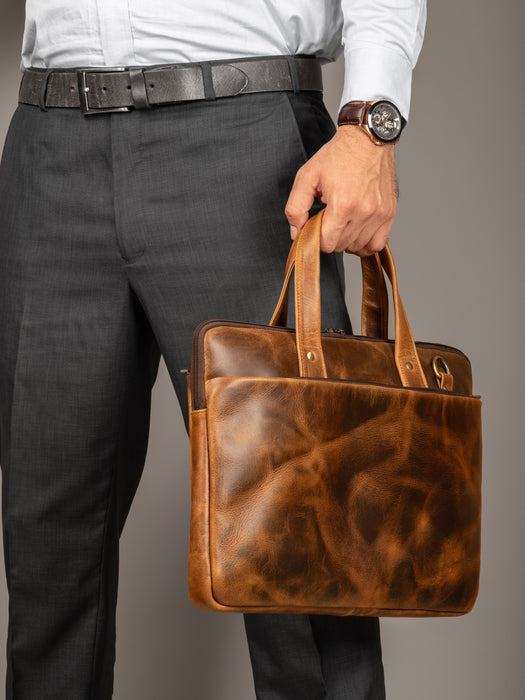 Harbor Laptop Briefcase, Tan