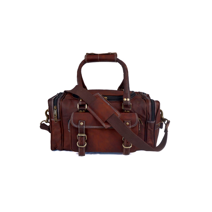 Leather Gym Duffle Bag