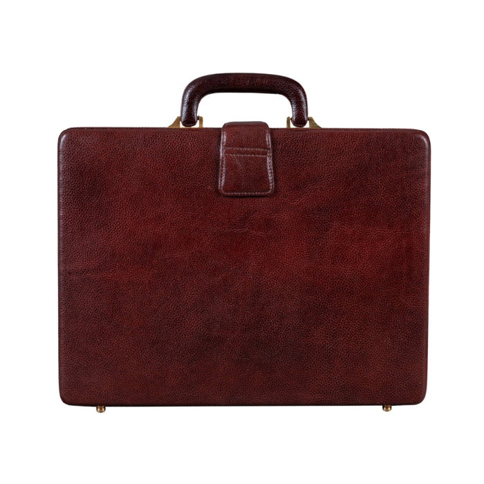 Leather Executive Men's Leather Attache Briefcase