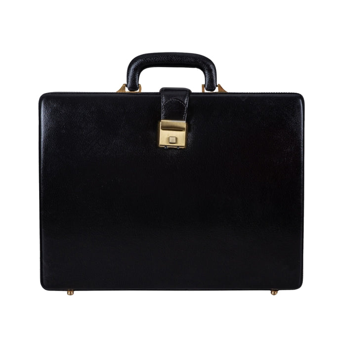 Leather Executive Men's Leather Attache Briefcase