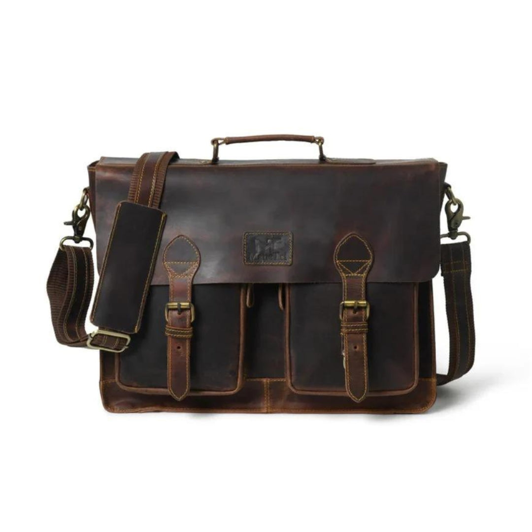 Stylish Briefcase Messenger Wall Street Brown Office Bag For Men
