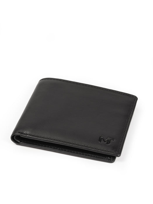 Wealth Ward Black Bi-folded Wallet