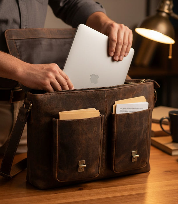 Full Grain Leather Briefcase