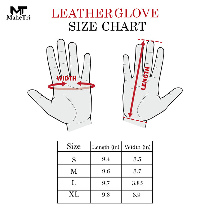 Leather Gloves-Velcro Fastening