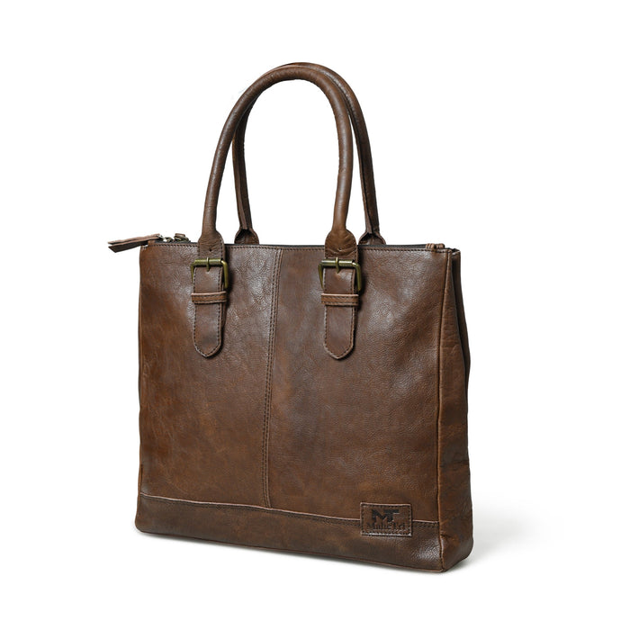 City Chic Brown Leather Shoulder Tote