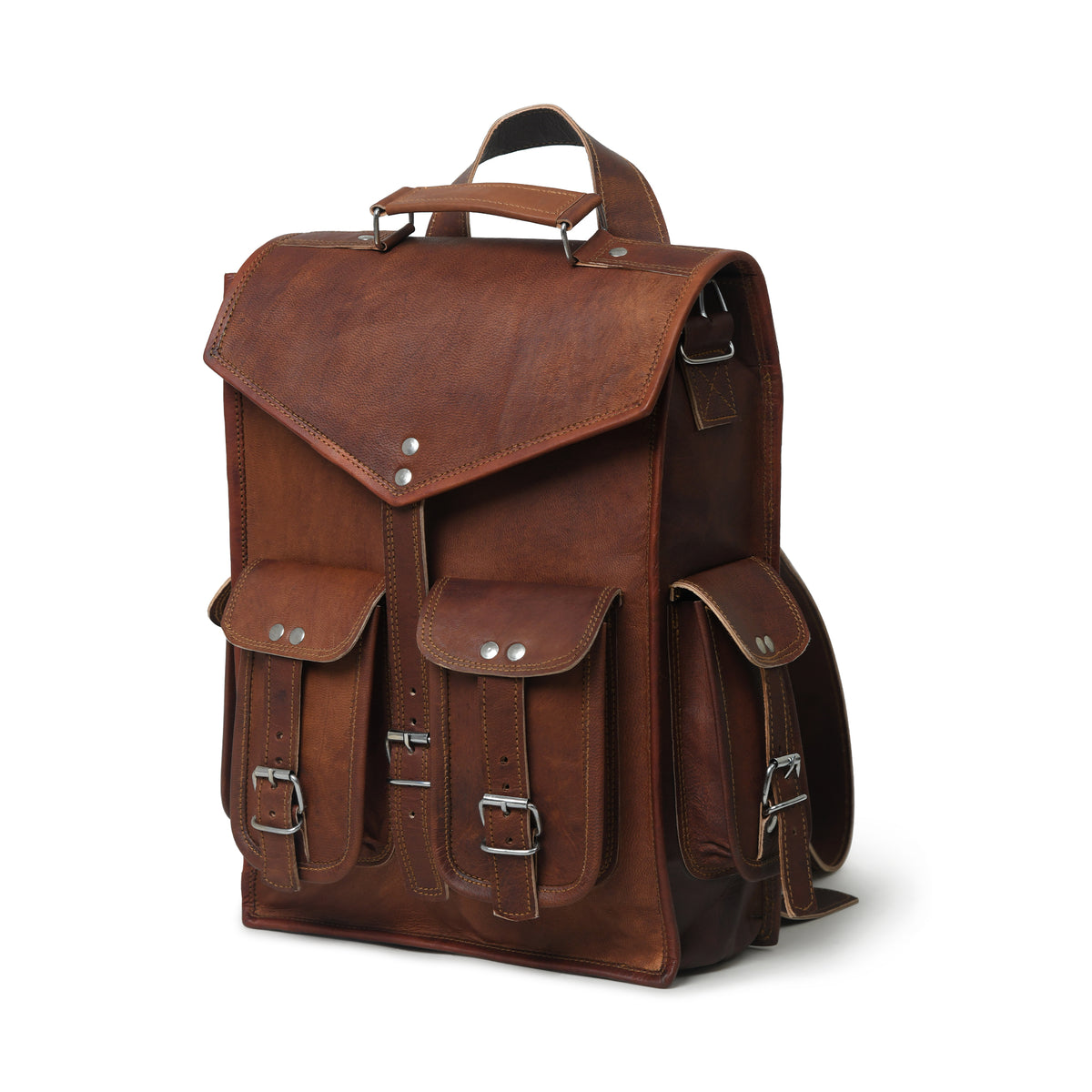 Convertible Leather Bag Backpack