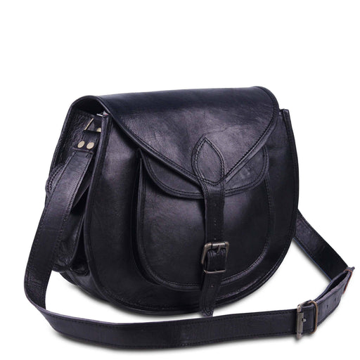 Black Soft Leather Crossbody Sling Bag Women Classy Leather Bags 