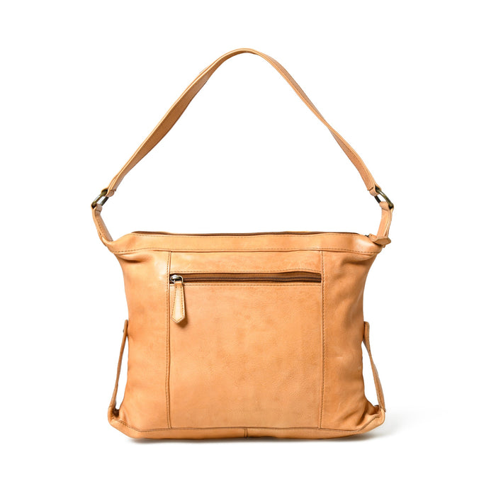 Textured Leather Shoulder Sling, Tan