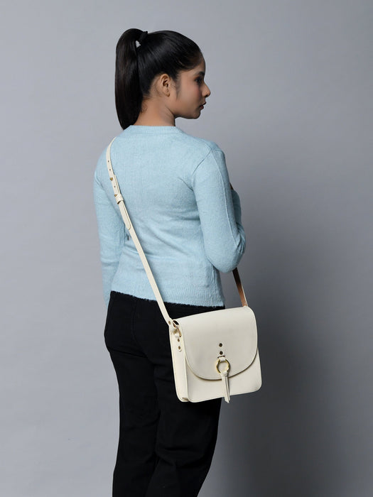 White Elegance Crossbody Sling Bag