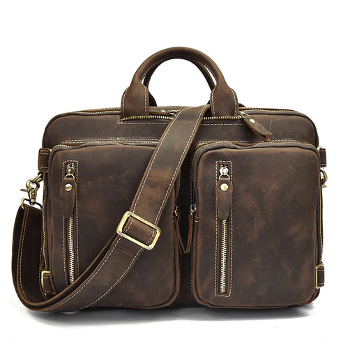Dublin Leather Backpack Briefcase 2-in-1 — MaheTri