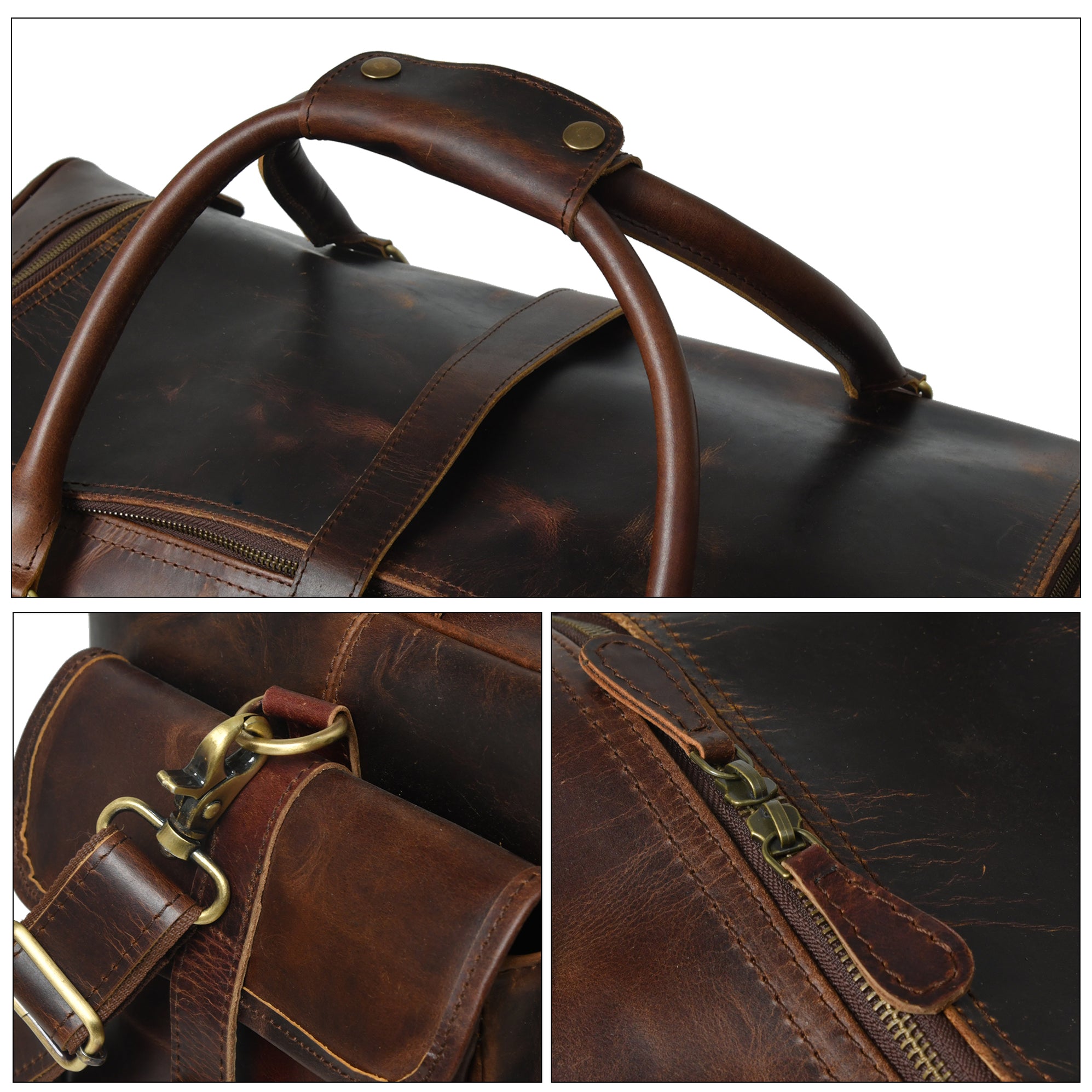 Genuine Leather Travel Duffle Bag | Leather Travel Bag | MaheTri