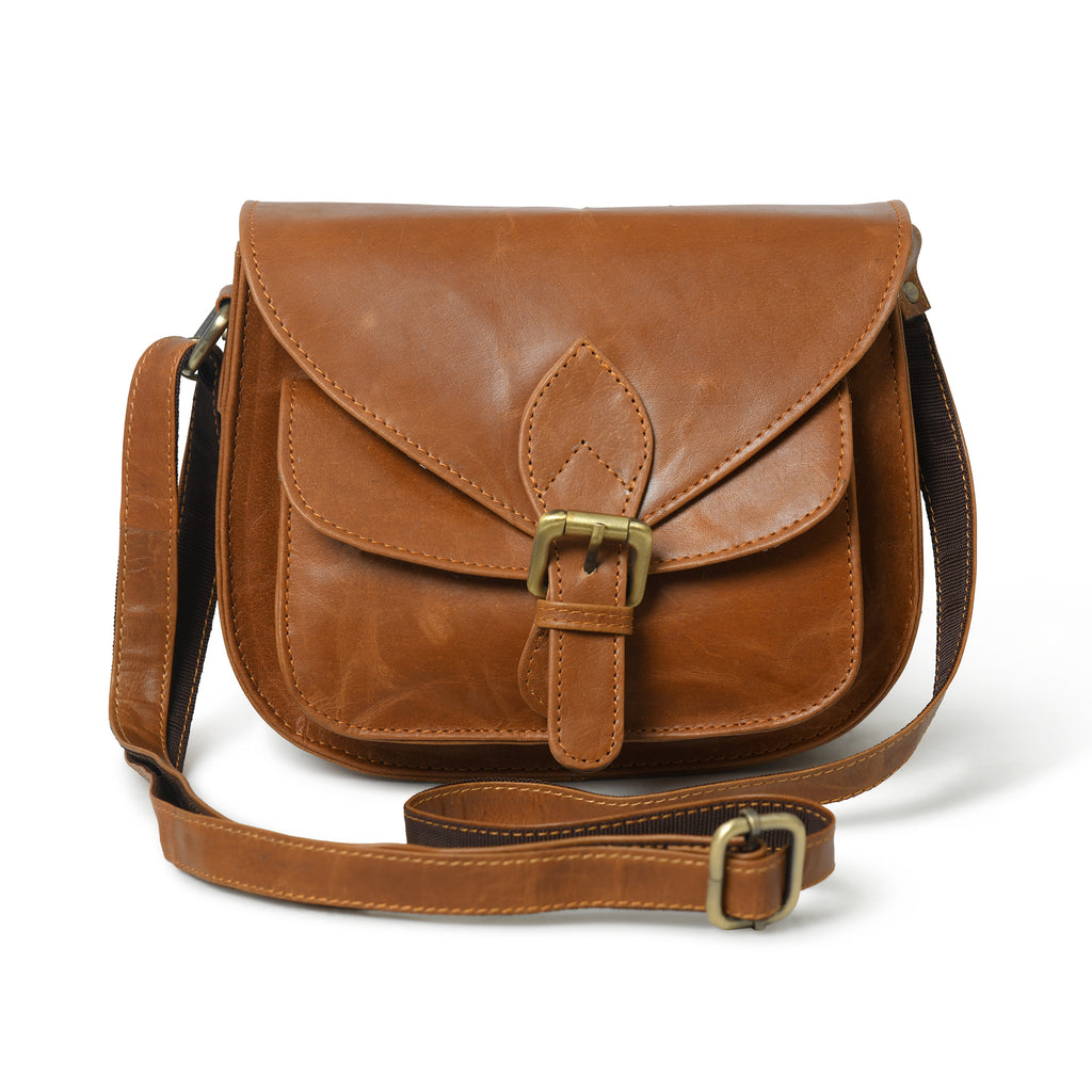 Brown Leather Crossbody Ostrich Handbag Purse – Yoder Leather Company