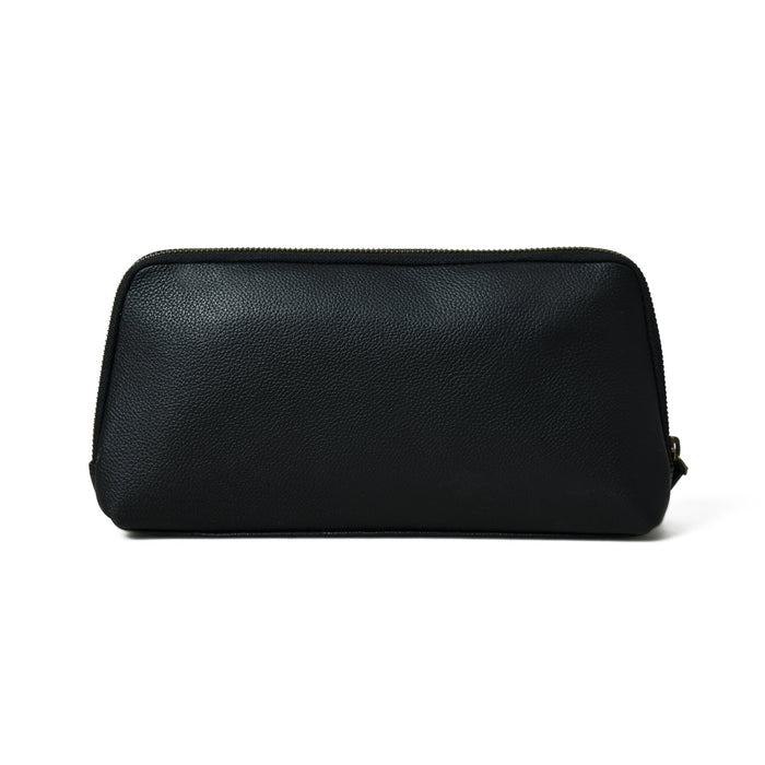 Classic Black Leather Clutch