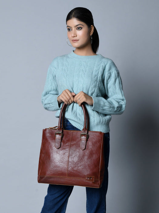 City Chic Cognac Shopper Tote