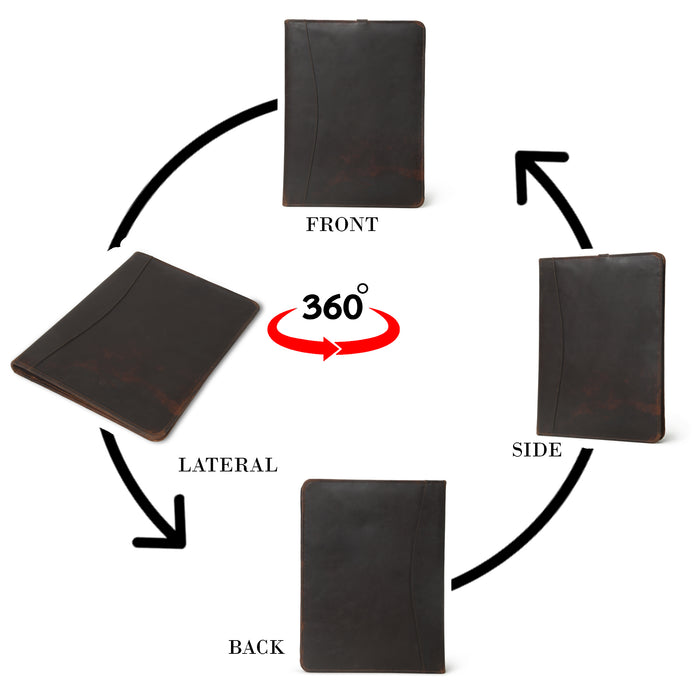 The Multitasker- Leather Portfolio