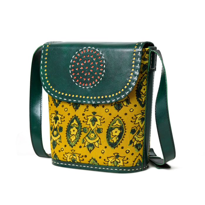 Vibrant Heritage Ajrakh Satchel