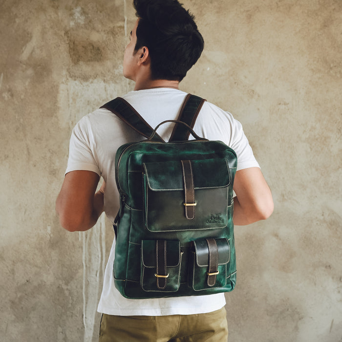 Greenfield Premium Leather Backpack